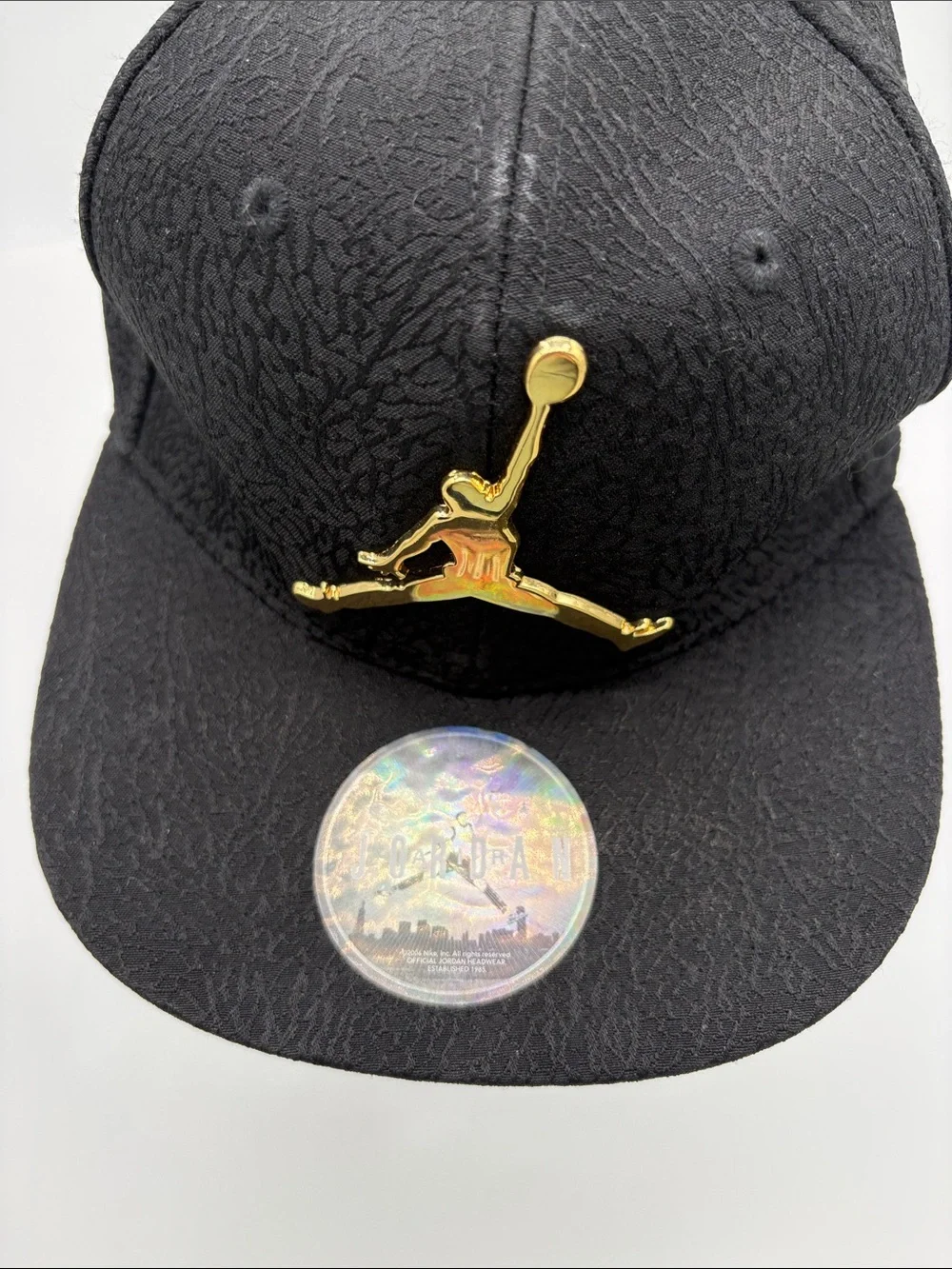 Nike Air Jordan Jumpman Youth Black Gold Tone Logo Snapback Kids 8-20